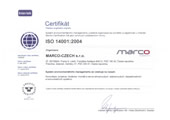 Systém environmentálního managementu MARCO-CZECH s.r.o. - ISO14001:2004